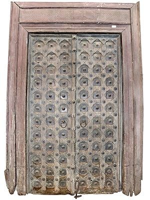 95" Large Wooden Jodhpur Designer Door | Vintage Indian Door