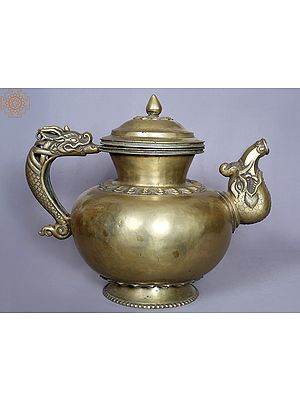 11'' Designer Tea Pot From Nepal | Copper Vessel