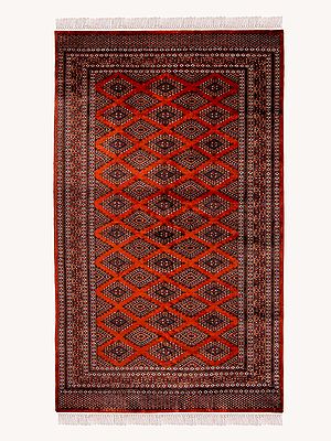 Red Delphinium Bokhara Vintage | Carpet