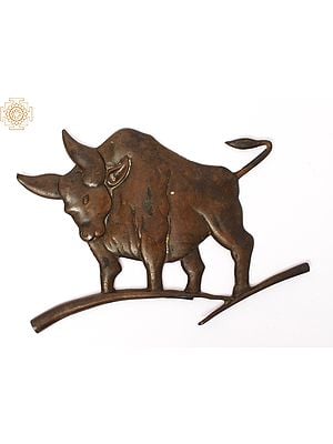 Aggressive Bull Statue | Wall Hanging | Bronze Statue