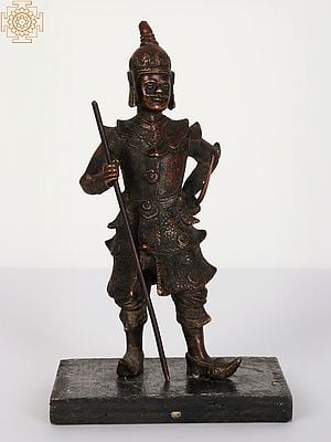 The Warrior Statue | Bronze Statue | Wooden Base