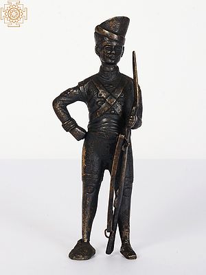 6" Small Indian Soldier Statue