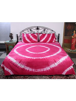 Pink-Flambe Batik-Dyed Bedsheet from Rajasthan