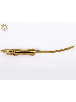 8'' Abstract Mouse With Long Tail | Brass