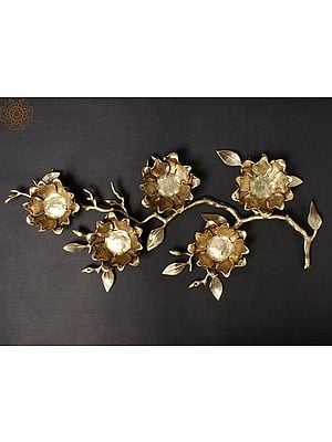 Exquisite Multiple Flower Décor Stand | Brass