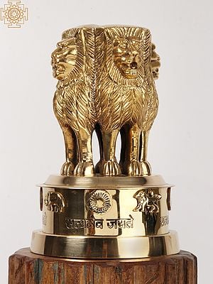 Brass Ashoka Pillar | Indian Emblem | Satyamev Jayate