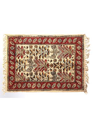 Sand Kalamkari Printed Yoga Carpet from Telangana