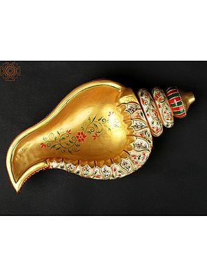 15'' Multi-Color Painted Conch Urli | Home Decor | Made in India