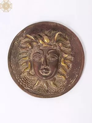6" Brass Greek Gorgon Medusa Wall Hanging