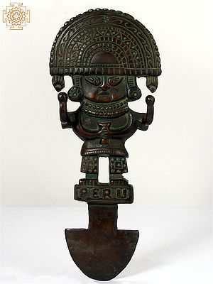 Inti Sun Deity Brass Wall Hanger