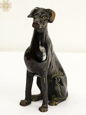 7" Brass Dog Statue | Home Decor