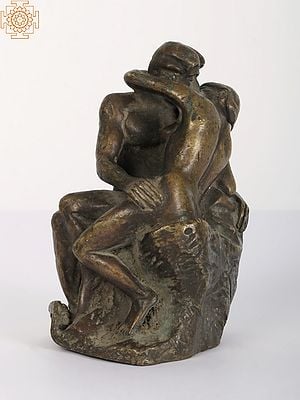 4" The Kiss | Vintage Bronze Statue