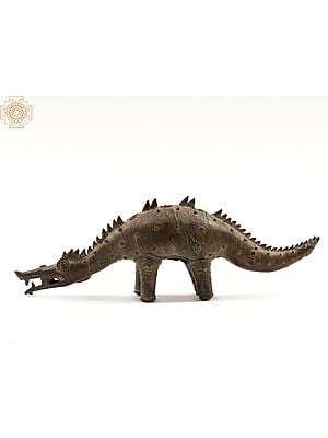 12" Dinosaur with Spikes | Tribal Brass Statue