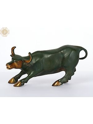8" Brass Decorative Bull | Home Decor