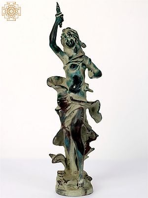 A Lady Holding Liberty Torch Statue | Home Decor