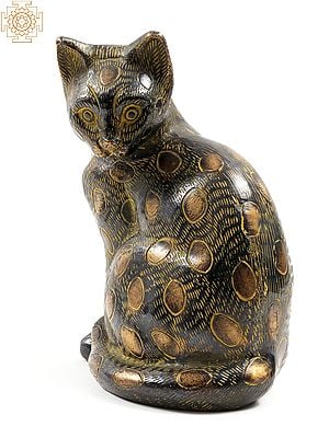 8" Brass Decorative Cat | Table Decor