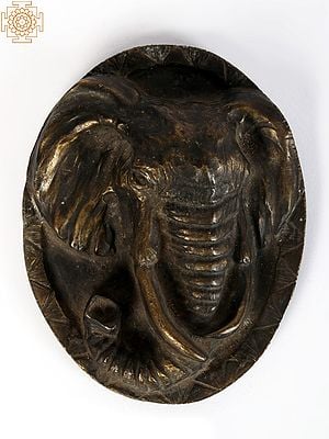 Elephant Head Tribal Knob | Brass
