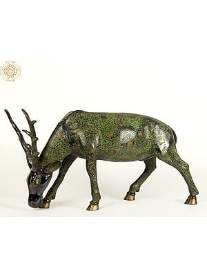 24" Deer Brass Figurine | Animal Statues