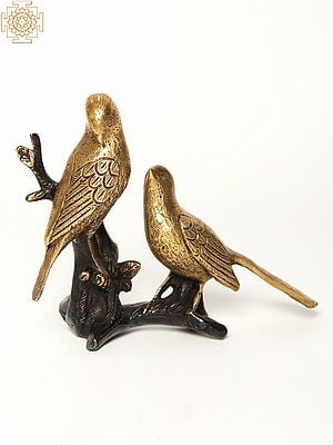 9" Two Birds Sitting on Branch | Home Decor