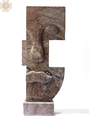 34" Large Abstract Modern Face Sculpture