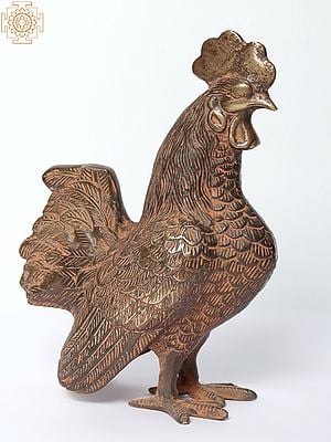 10" Brass Rooster Figurines | Home Decor