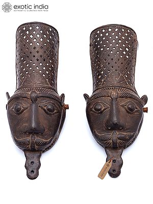 13" Decorative Brass Hand Armour Wall Decor