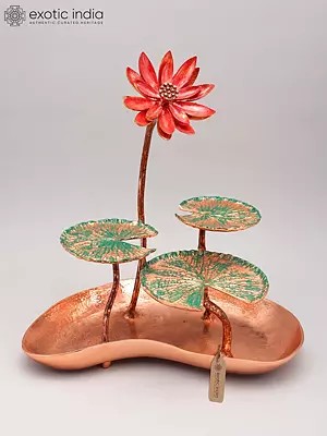 Serene Lotus Blossom Metal Accent Decor