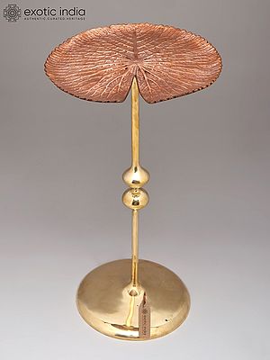 Brass Lotus Leaf Pedestal