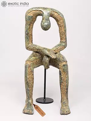 Abstract Seated Human Figure Sculpture