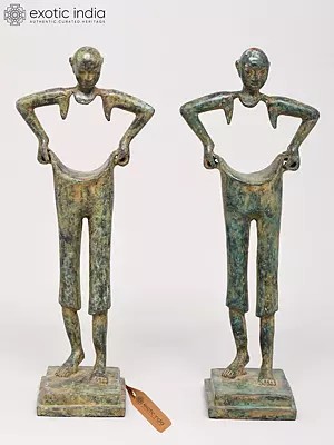 Elongated Metal Human Figures (Pair)