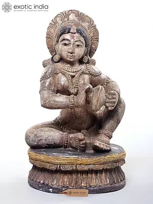 Female Bhakta Playing Cymbals