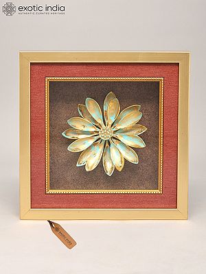 12" Brass Flower Wall Art