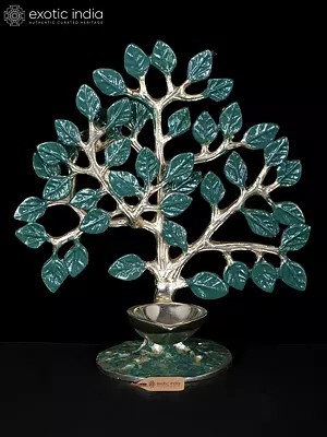 Small Brass Tree of Life Diya Table Piece