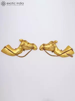Decorative Brass Camel Head Wall Art - Set of 2