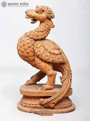 19" Mythical Bird Wood Statue | Home Decor Accent