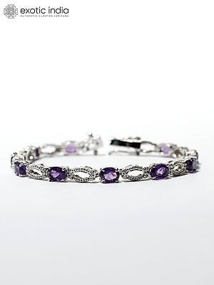 Faceted Amethyst Bracelet