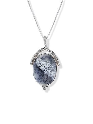 Oval Shape Dendrite Pendant