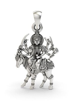Sterling Silver Folk Goddess Meldi Pendant (Rare Goddess of India)