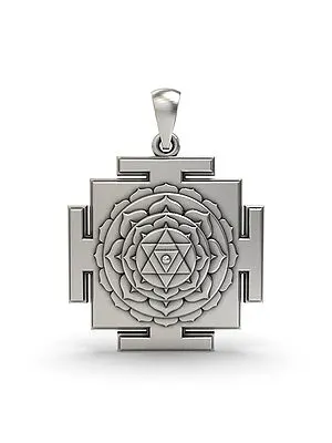 Baglamukhi Yantra Sterling Silver Pendant