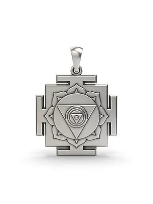 Chinnamasta Yantra Pendant in Sterling Silver
