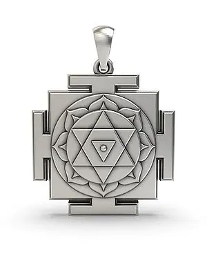 Dhumavati Yantra Sterling Silver Pendant