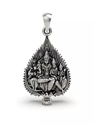 Sterling Silver Shiva Parivar Pendant