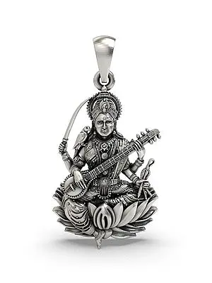 Sterling Silver Pendant of Goddess Matangi
