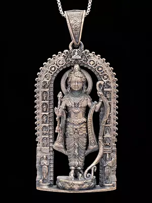 Antique Finish Sterling Silver Standing Ram Lalla Pendant