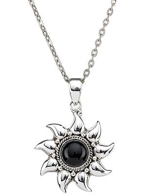 Stylish Sterling Silver Pendant Studded with Gemstone