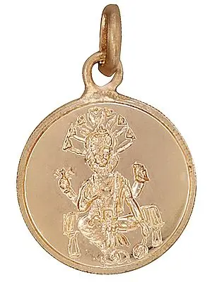 Lord Narasimha Pendant with Shri Narasimha Yantra on Reverse