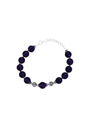 Sterling Silver Bracelet with Amethyst Stone