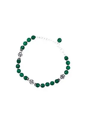 Sterling Silver Bracelet with Faceted Green Onyx Stone