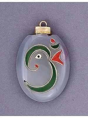 Om Agate Pendant