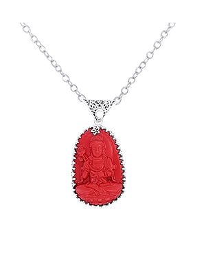 Padmapani Buddha Pendant made with Sterling Silver
